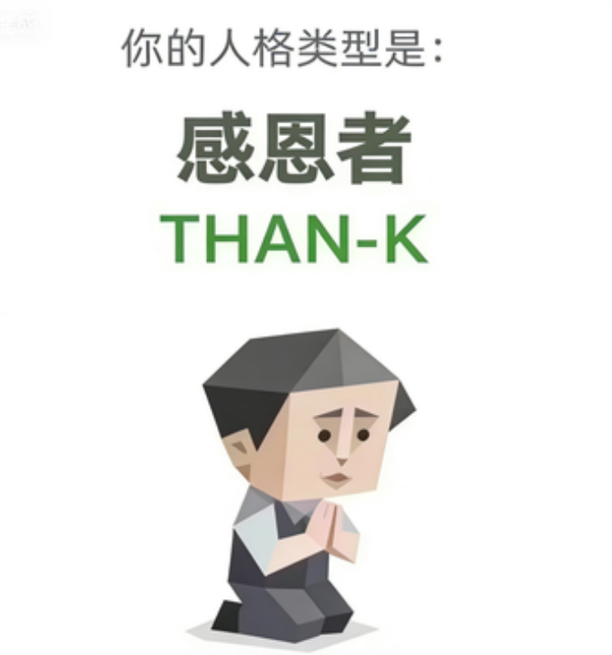 SBTI人格测试 THAN-K（感恩者）人格图
